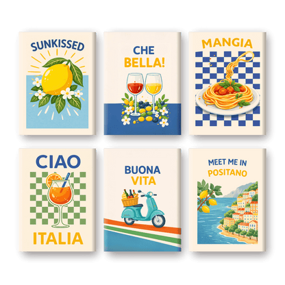 "Ciao Italia" – Paint by Numbers Set of 6 Mini Canvases - the 6 mini canvases