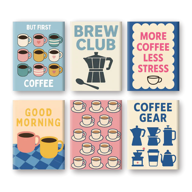 "Brew Club" – Paint by Numbers Set of 6 Mini Canvases - the 6 mini canvases