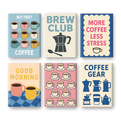 "Brew Club" – Paint by Numbers Set of 6 Mini Canvases - the 6 mini canvases