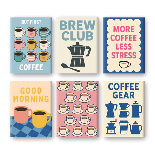 "Brew Club" – Paint by Numbers Set of 6 Mini Canvases - the 6 mini canvases