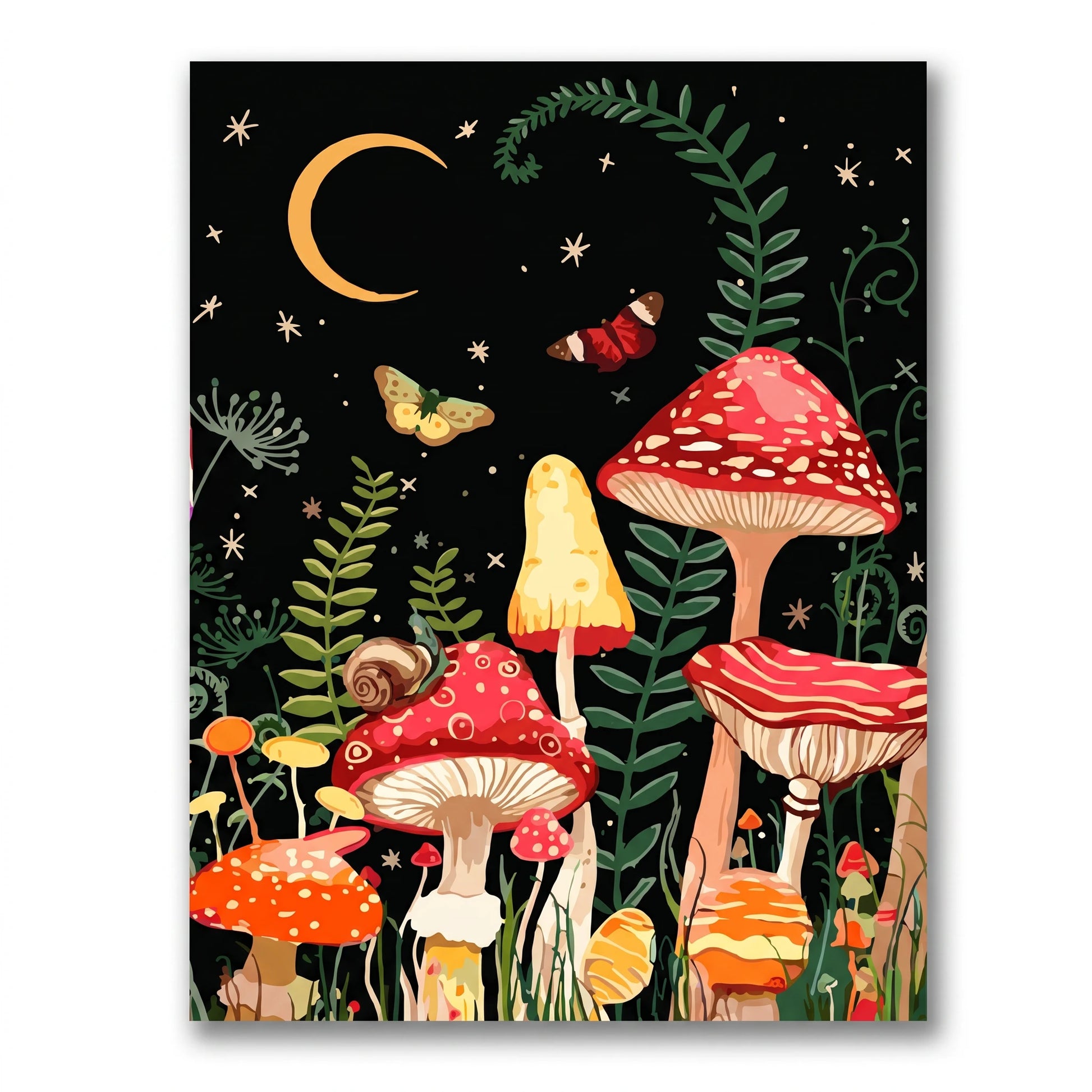 Champignons sous la lune
