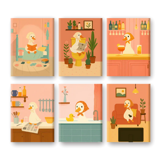 "Little Ducks" – Paint by Numbers Set of 6 Mini Canvases - the 6 mini canvases
