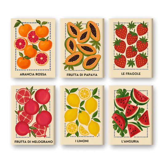 "Fruit Market" – Paint by Numbers Set of 6 Mini Canvases - the 6 mini canvases