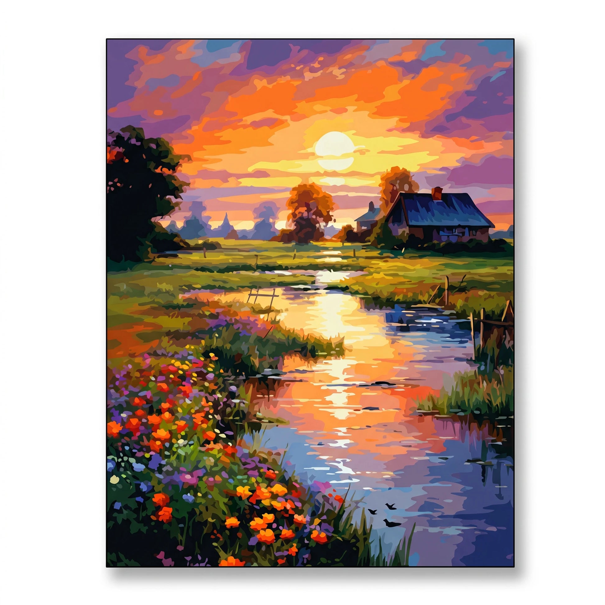 Crépuscule sur la rivière