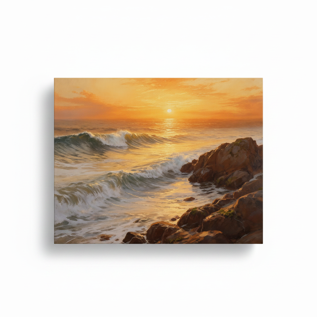 Golden Waves paint by numbers