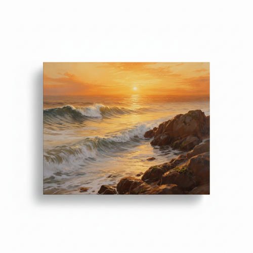 Golden Waves paint by numbers