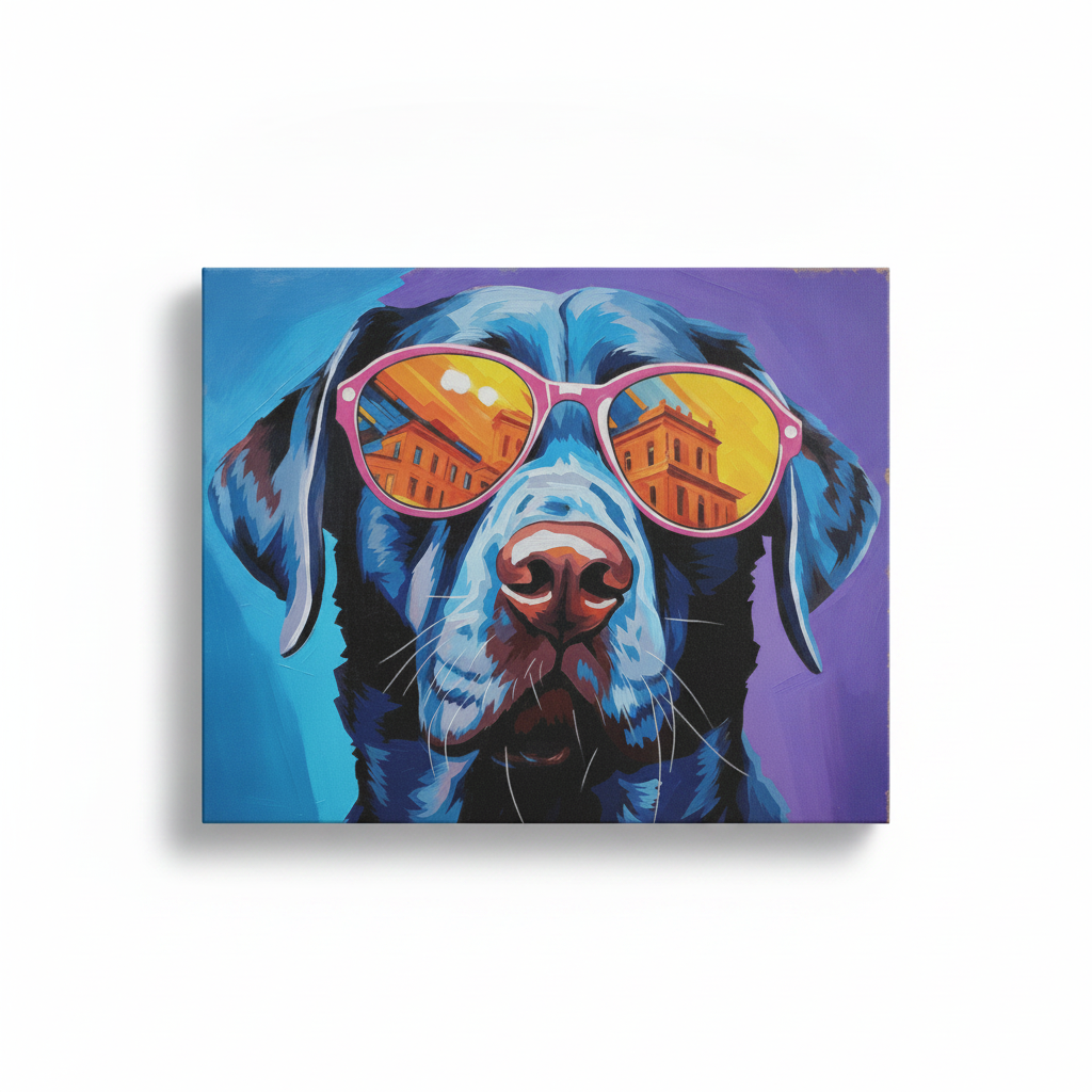 Cool Blue Dog paint by numbers