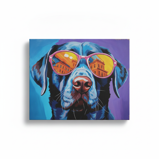 Cool Blue Dog paint by numbers