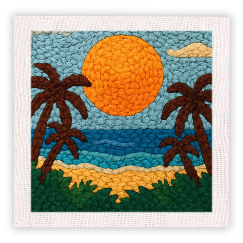 Île au soleil couchant