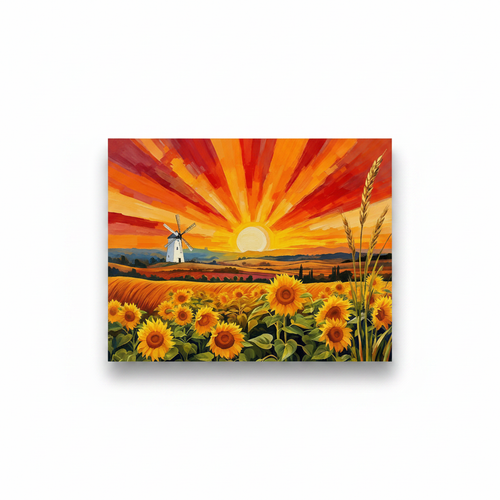 Sunflower Sunset paint by numbers