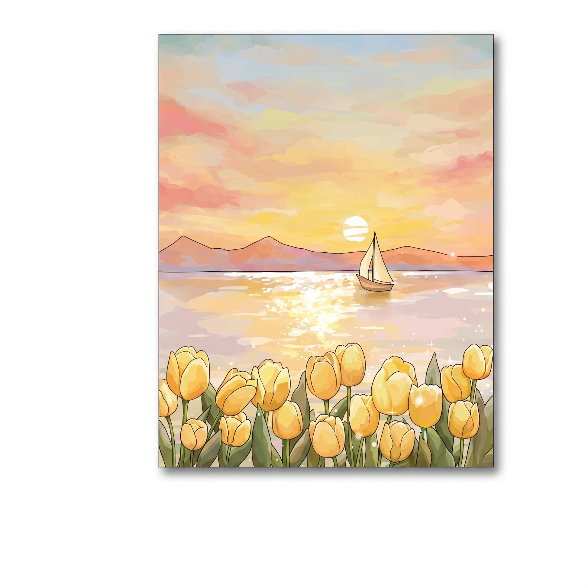 Tulipes au coucher de soleil