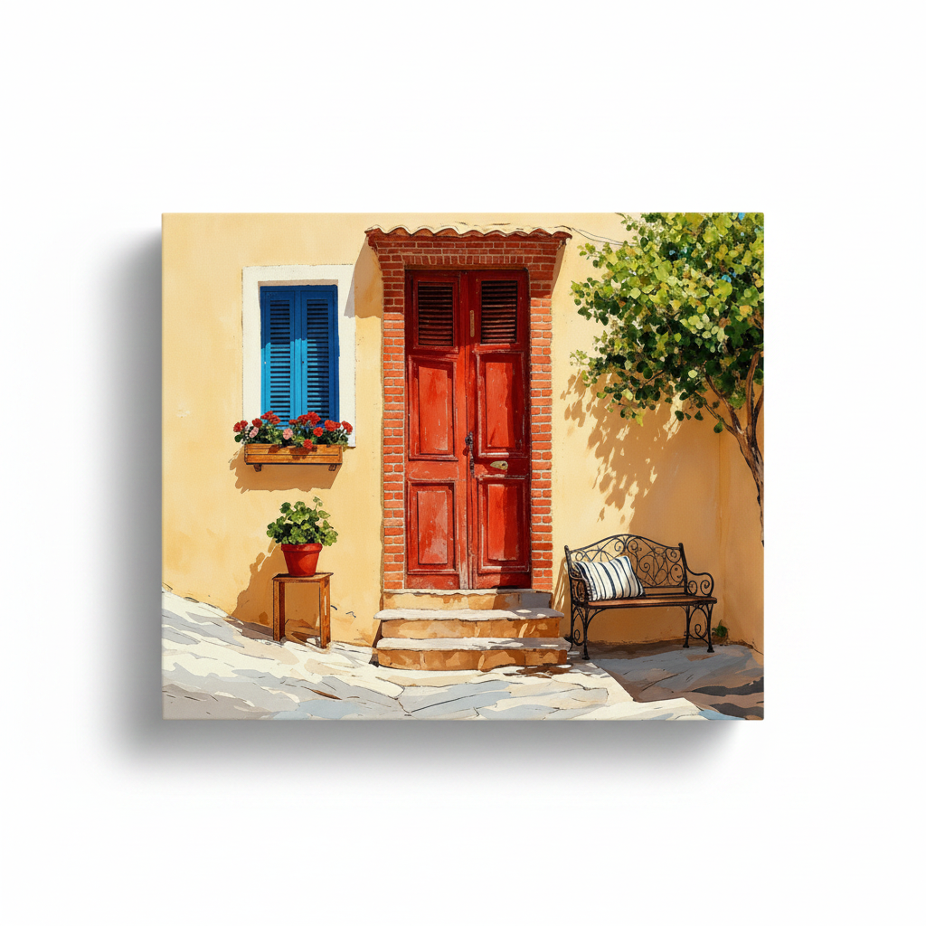 Mediterranean Doorway paint by numbers
